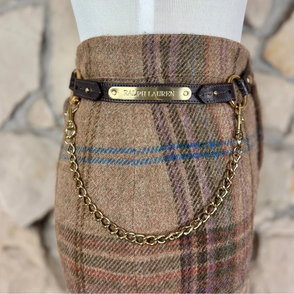 Ralph Lauren Blue Label Pencil Skirt Woodacre Plaid | 10 - Picture 4 of 7